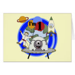 Outer Space 1st Birthday  T-shirts and Gifts Card