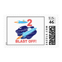 Outer Space 2nd Birthday Stamp