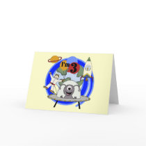 Outer Space 3rd Birthday Tshirts and Gifts cards