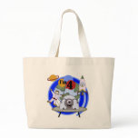 Outer Space 4th Birthday Tshirts and Gifts Canvas Bag