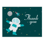 Outer space astronaut birthday thank you postcard postcards