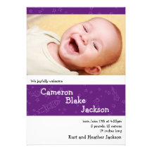 Outer Space Birth Announcement with Photo