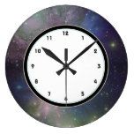 Outer Space galaxy, stars and nebula astronomy Wall Clocks