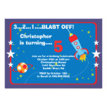Outer Space Kids Birthday Party Invitation