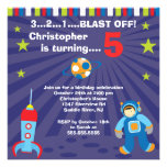 Outer Space Kids Birthday Party Invitation