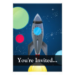 Outer Space Rocket Ship Custom Announcement