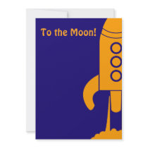 Outer Space Themed Birthday Party Invitation