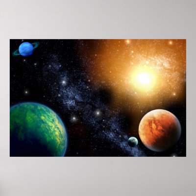 Bedroom Wall Murals on Outer Space Wall Mural Poster Boys Bedroom From Zazzle Com