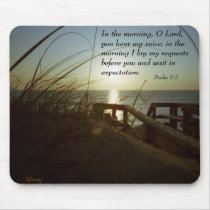 Outerbanks Morning 4, Psalm 5:3 mousepads by eunicorn Outerbanks Morning 4, Psalm 5:3 mousepads