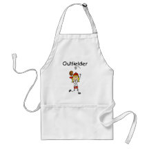 Outfielder-Girl Baseball Tshirts and Gifts Aprons
