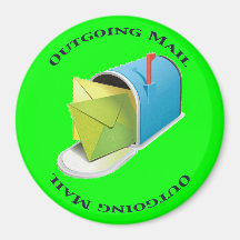 Outgoing Mail Fridge Magnets
