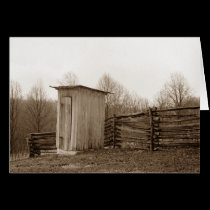 Outhouse and Rail Fence cards