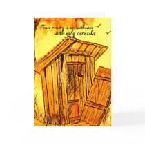 OUTHOUSE GREETING CARD