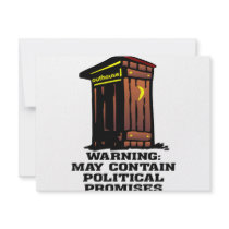 Outhouse May Contain Political Promises invitations by Mustang_Lady Outhouse May Contain Political Promises invitations