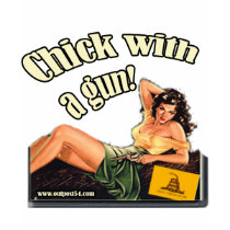 Outlaw Chick With A Gun t-shirts by outpost54 Outlaw Chick With A Gun t-shirts