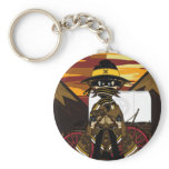 Outlaw Cowboy Wagon Keychain