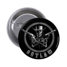 Outlaw Skeleton Buttons