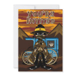 Outlaw Skull Cowboy Invite