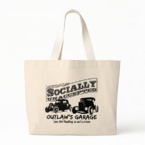 Outlaw's Garage. Socially unaccepted Hot Rods Canvas Bags