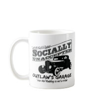 Outlaw's Garage. Socially unaccepted Hot Rods Coffee Mugs