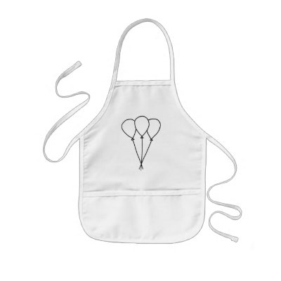 outline art - balloons color in aprons by Cherylsart
