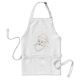 Outline art - Christmas Santa Claus aprons apron