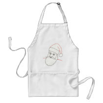Outline art - Christmas Santa Claus aprons