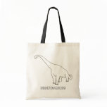 Outline Art Drawing - Brontosaurus, canvas bags