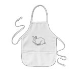 Outline art drawing, bunny rabbit coloring aprons