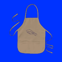 Outline art drawing - coloring fish aprons