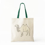 Outline Art Drawing of a camel, canvas bags