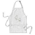 Outline Art Drawing of Two Birds on a Branch aprons
