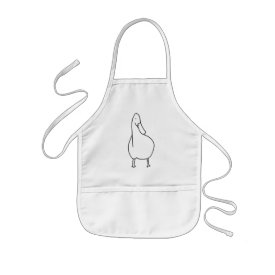 outline art - duck color in aprons apron