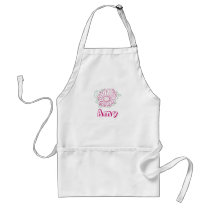 Outline art - fuchsia flower, Amy color in apron