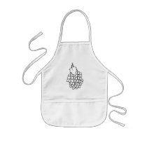 outline art - grapes color in aprons