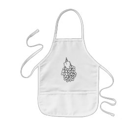 outline art - grapes color in aprons apron