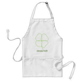 Outline art - Shamrock color in aprons apron