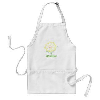 Outline art - yellow flower, Name color in apron apron