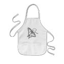 Outline drawing butterfly & flower coloring aprons