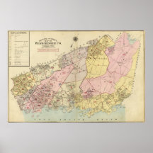 Outline, index map Westchester County Print