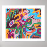 "Outpouring" Abstract Art Posters