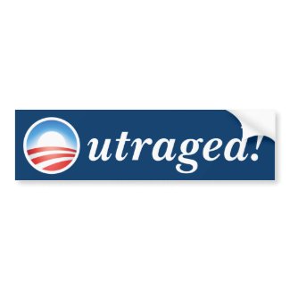 Outraged! NObama Bumpersticker bumpersticker