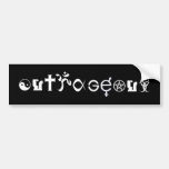 OUTRAGEOUS (black) Bumper Sticker