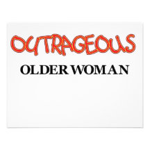 Outrageous Older Woman Custom Invitation