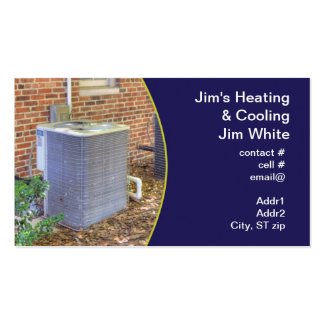 outside heat pump brick wall business card templates