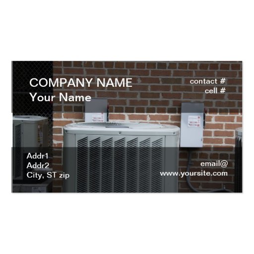 outside heat pump business card (front side)