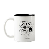 Outside the Box Black Logo mugs