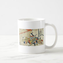 Outside the mosquito netting by Torii, Kiyomasu Mugs