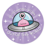 Outstanding Work Alien Sticker sticker