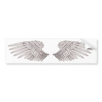 outstretched beautiful white wings bumper stickers